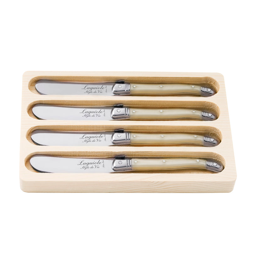 Coltello spalmaburro "Premium Line - Pearl", confezione 4 pezzi cm 6,5