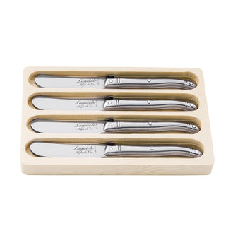 Coltello spalmaburro "Premium Line - Stainless Steel", confezione 4 pezzi cm 6,5