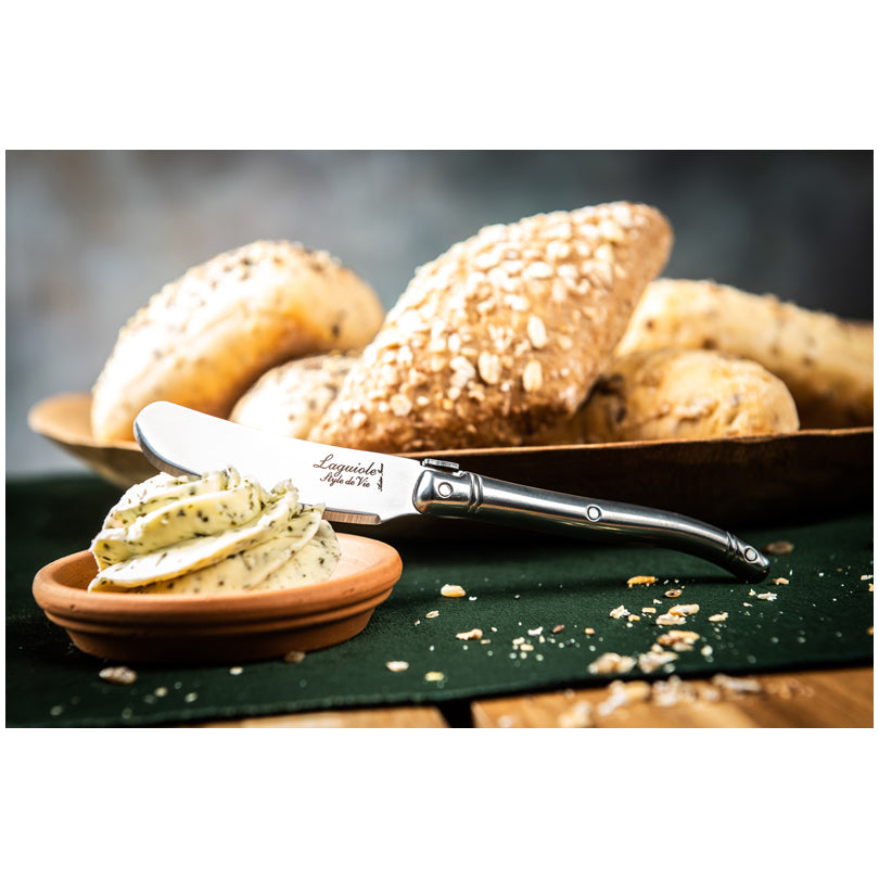 Coltello spalmaburro "Premium Line - Stainless Steel", confezione 4 pezzi cm 6,5