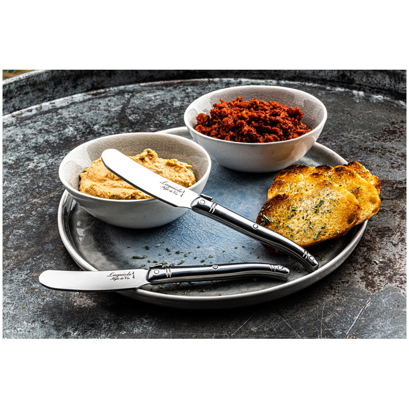 Coltello spalmaburro "Premium Line - Stainless Steel", confezione 4 pezzi cm 6,5