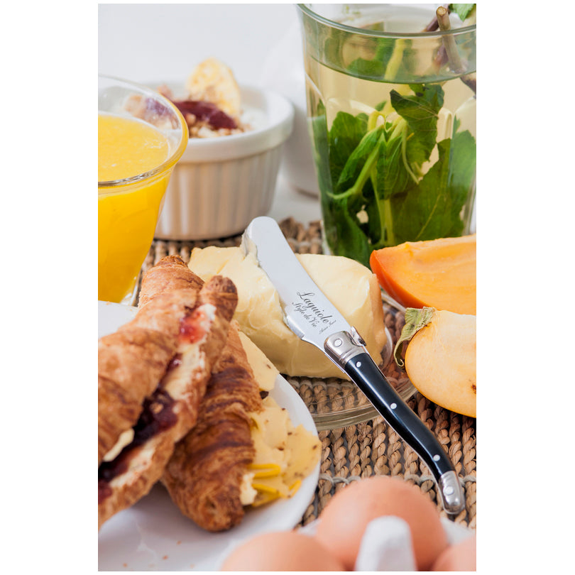 Coltello spalmaburro "Premium Line - Black", confezione 4 pezzi cm 6,5