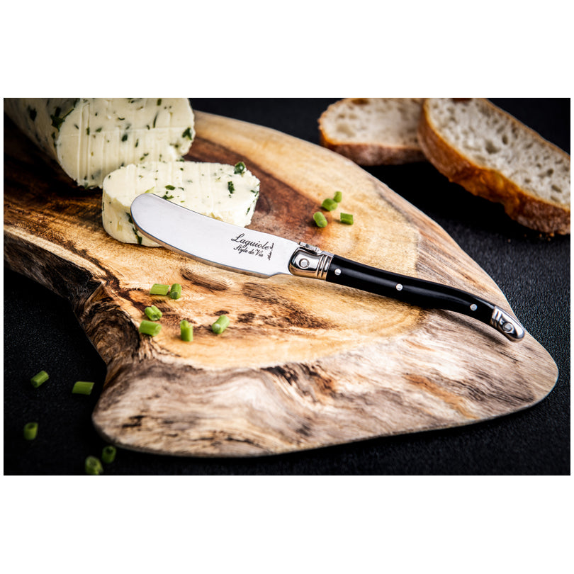 Coltello spalmaburro "Premium Line - Black", confezione 4 pezzi cm 6,5