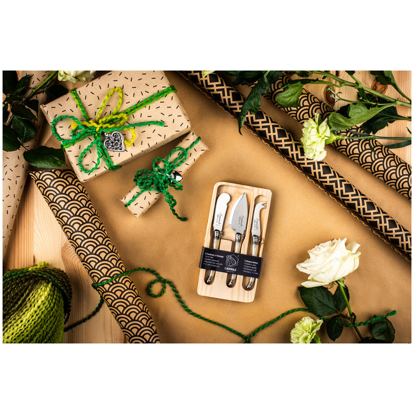 Set 3 coltelli formaggio "Premium Line - Pearl" cm 5,5/6/6,7