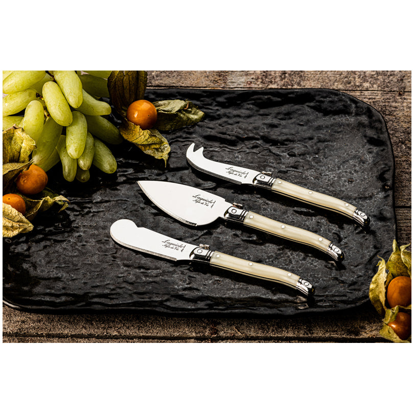 Set 3 coltelli formaggio "Premium Line - Pearl" cm 5,5/6/6,7