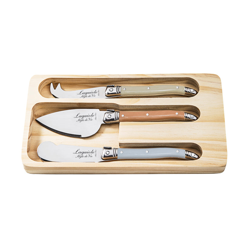 Set 3 coltelli formaggio "Premium Line - Treasure" cm 5,5/6/6,7