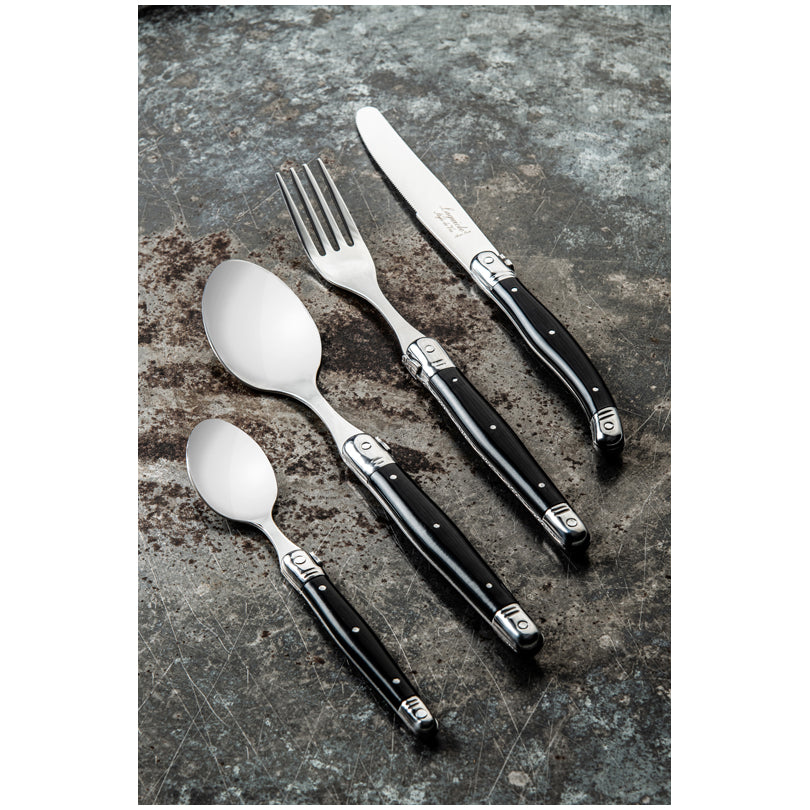 Set posate "Premium Line - Black", 24 pezzi cm 11