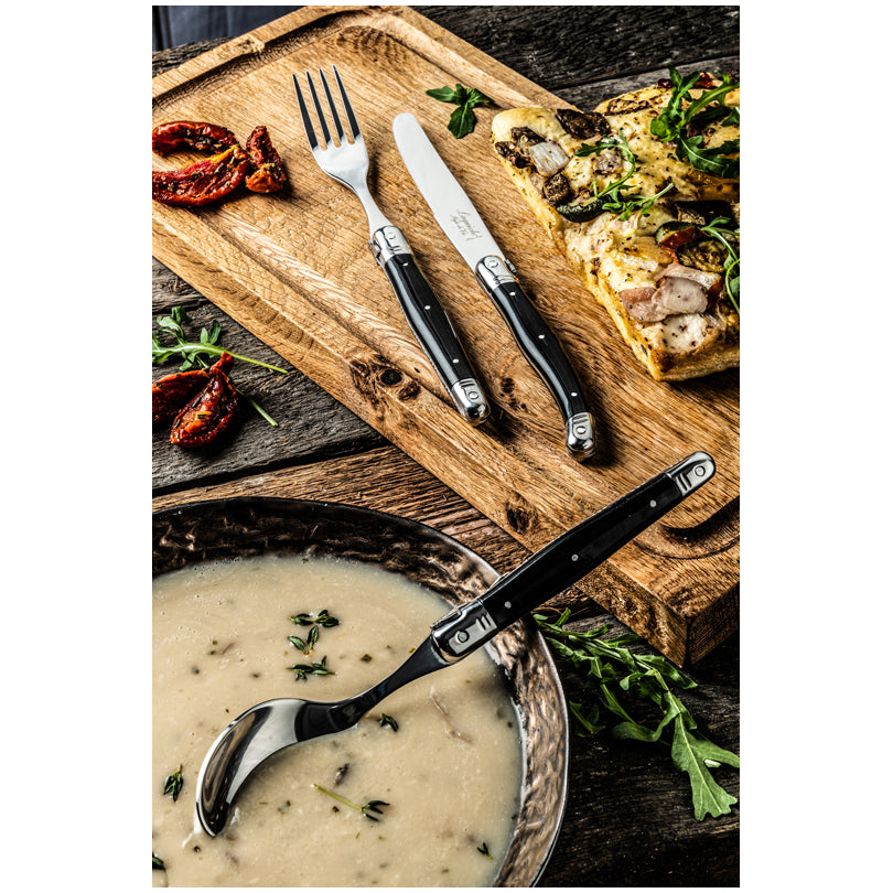 Set posate "Premium Line - Black", 24 pezzi cm 11