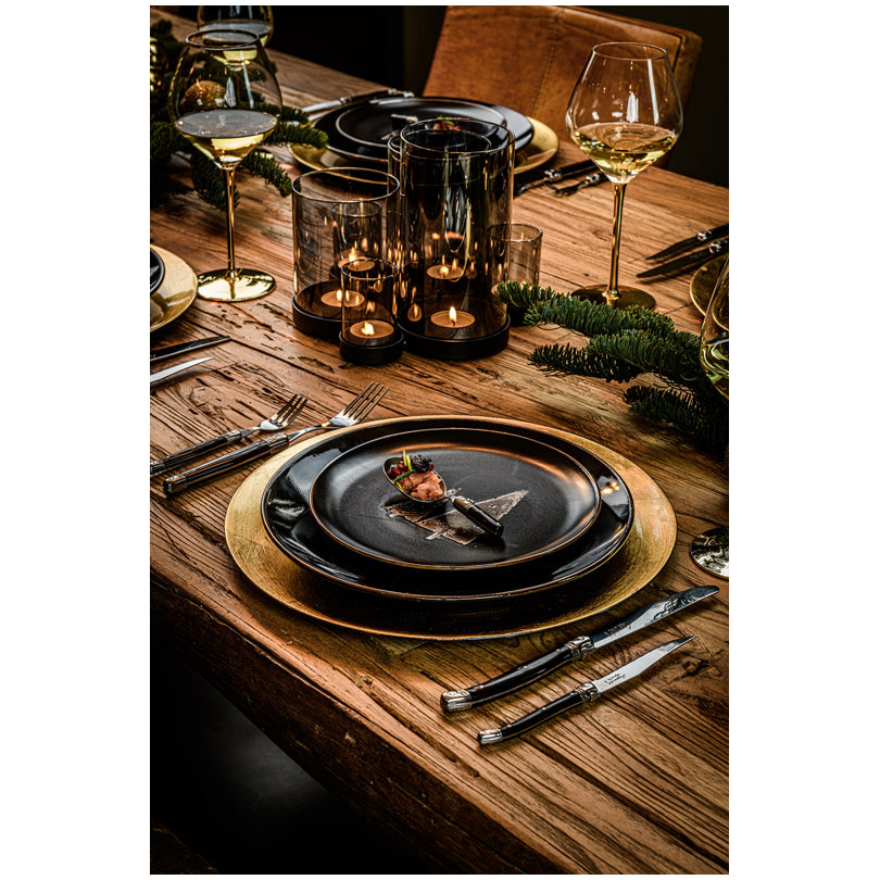 Set posate "Premium Line - Black", 24 pezzi cm 11