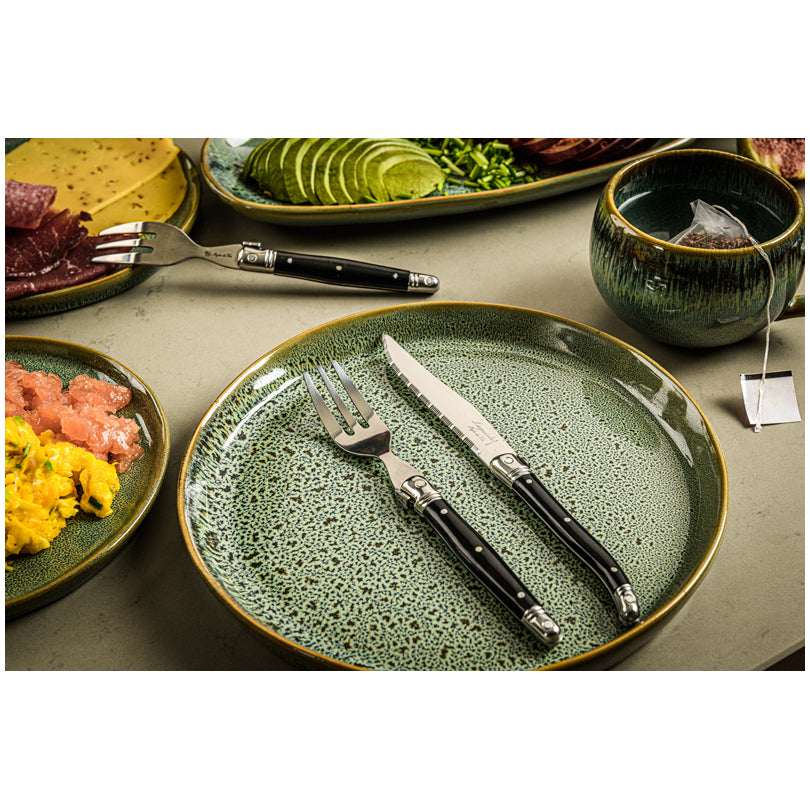 Set posate mini "Premium Line - Black", 12 pezzi cm 7,5/9