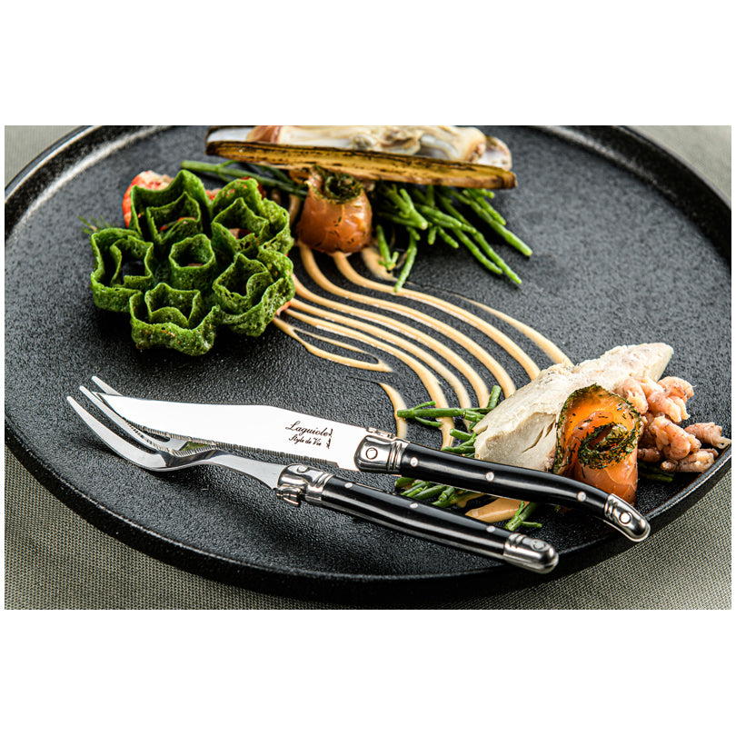 Set posate mini "Premium Line - Black", 12 pezzi cm 7,5/9