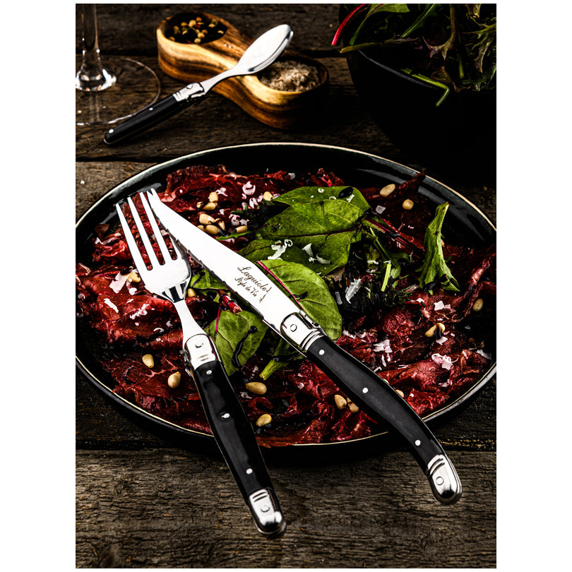 Set 6 forchette da tavola "Premium Line - Black" cm