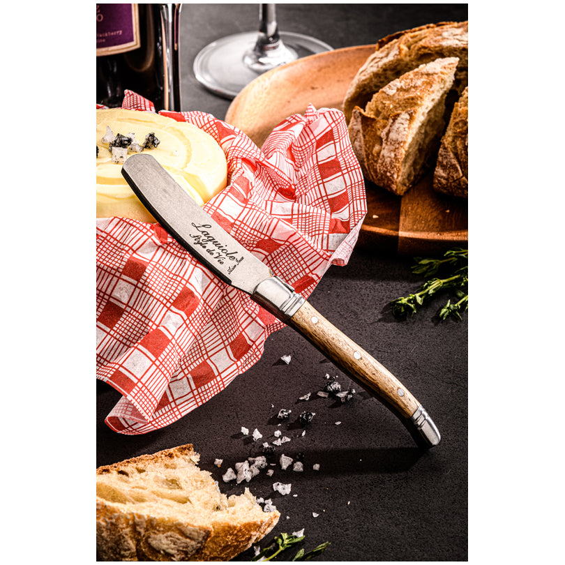 Coltello spalmaburro "Luxury Line - Oak Stonewash", confezione 4 pezzi cm 6,5