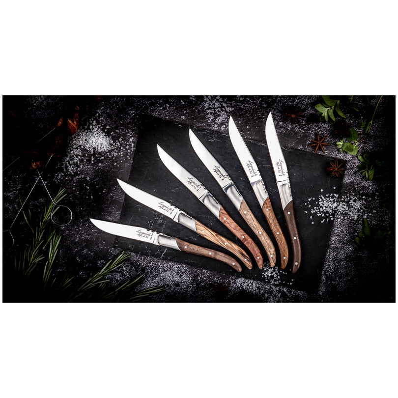 Set 6 coltelli da bistecca "Luxury Line - Mixed Wood" cm 10,5