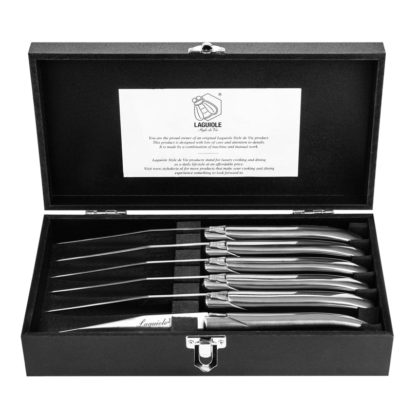 Set 6 coltelli da bistecca "Luxury Line - Stainless Steel" cm 10,5