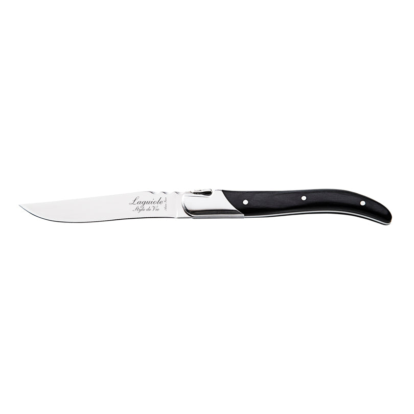 Set 6 coltelli da bistecca "Luxury Line - Black Pakka" cm 10,5