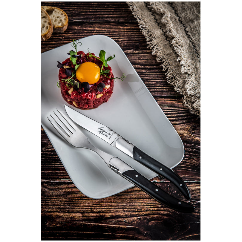 Set 6 coltelli da bistecca "Luxury Line - Black Pakka" cm 10,5