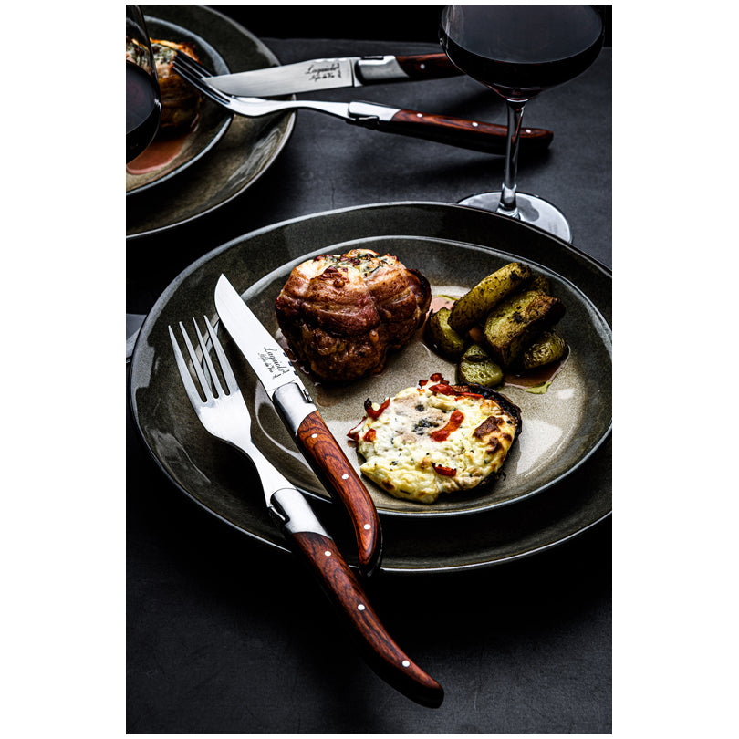 Set 6 forchette da tavola "Luxury Line - Pakka Rose" cm 11