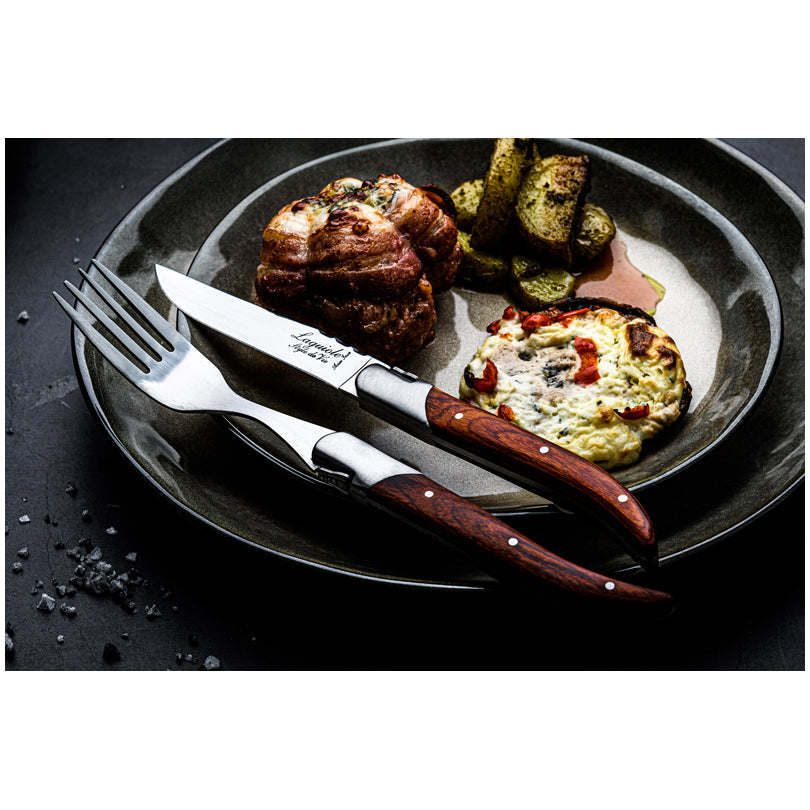 Set 6 forchette da tavola "Luxury Line - Pakka Rose" cm 11