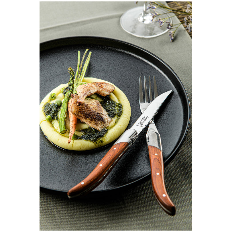 Set 6 forchette da tavola "Luxury Line - Pakka Rose" cm 11