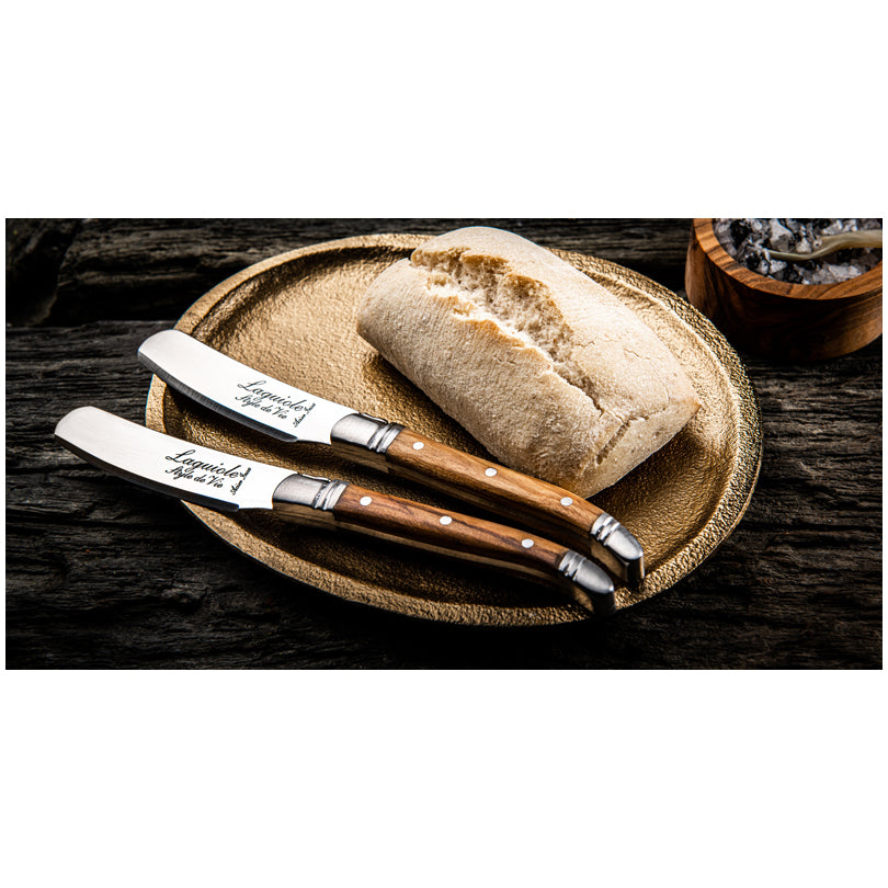 Coltello spalmaburro "Luxury Line - Olive Wood", confezione 4 pezzi cm 6,5