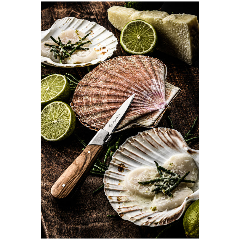 Set regalo ostriche "Luxury Line - Olive Wood", 3 pezzi cm 5/15