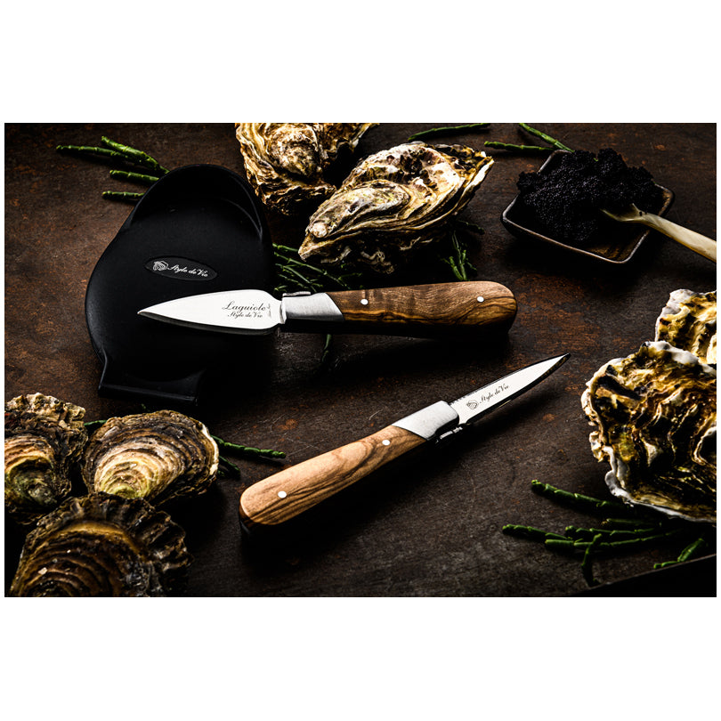 Set regalo ostriche "Luxury Line - Olive Wood", 3 pezzi cm 5/15