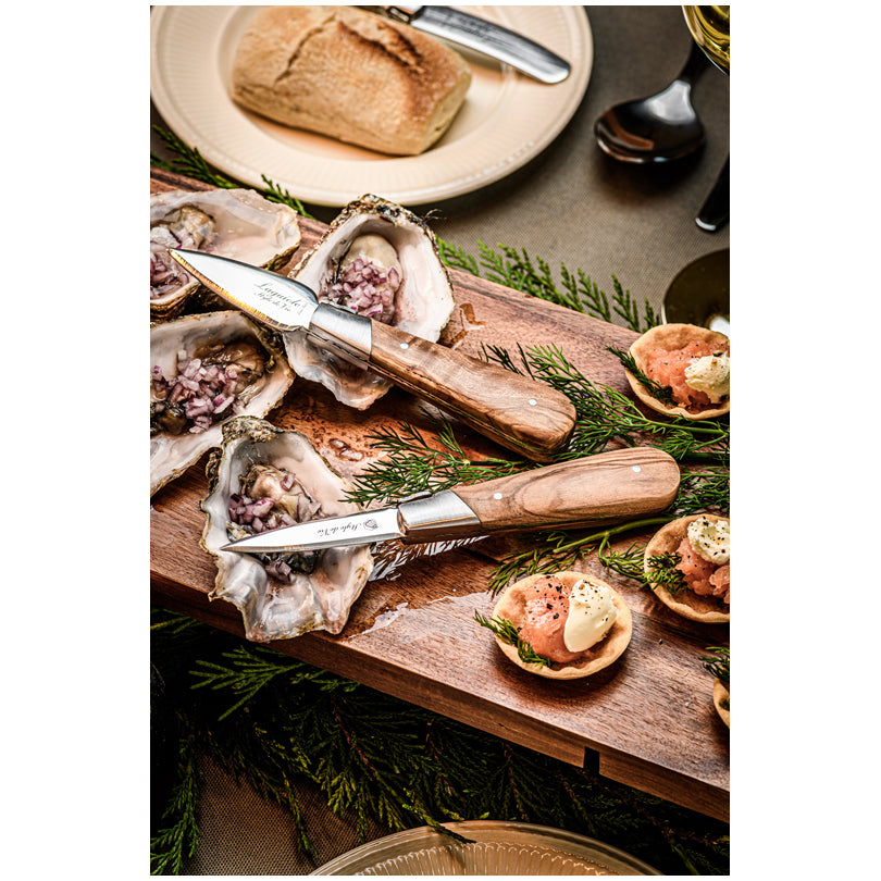 Set regalo ostriche "Luxury Line - Olive Wood", 3 pezzi cm 5/15