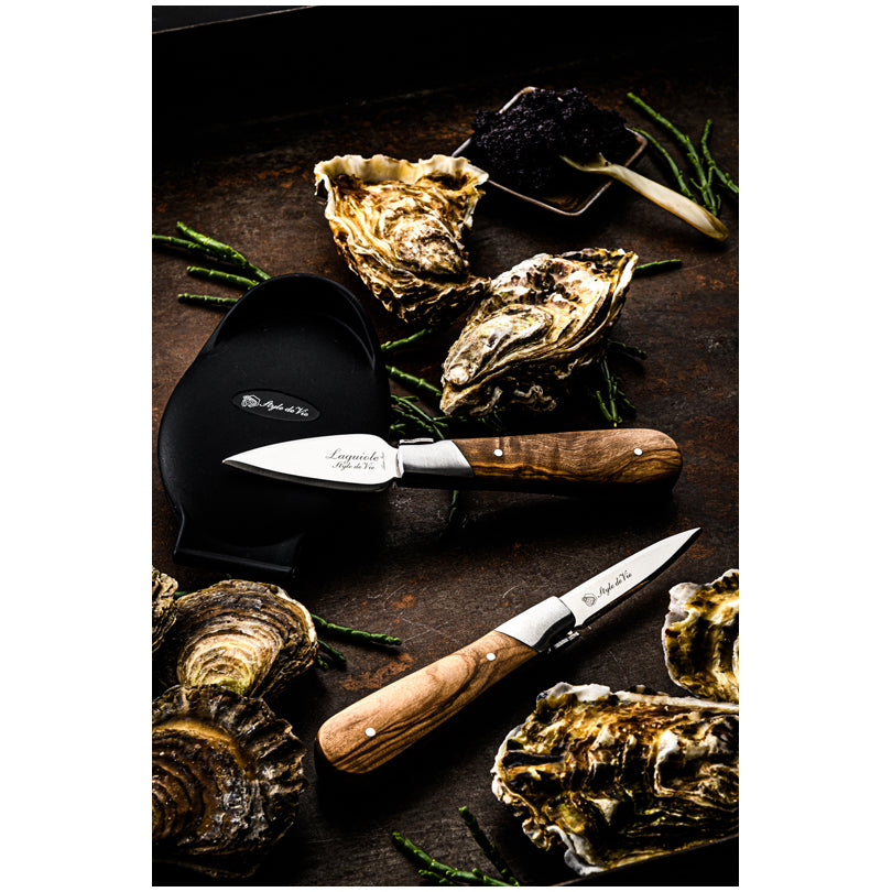 Set regalo ostriche "Luxury Line - Olive Wood", 3 pezzi cm 5/15