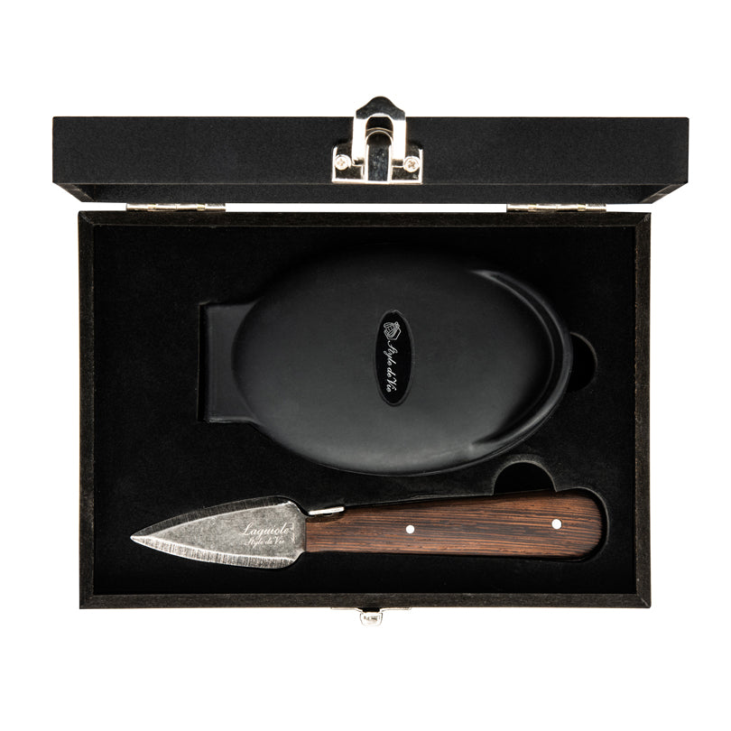 Set regalo ostriche "Luxury Line - Wengé Black Stonewash", 2 pezzi cm 5/15