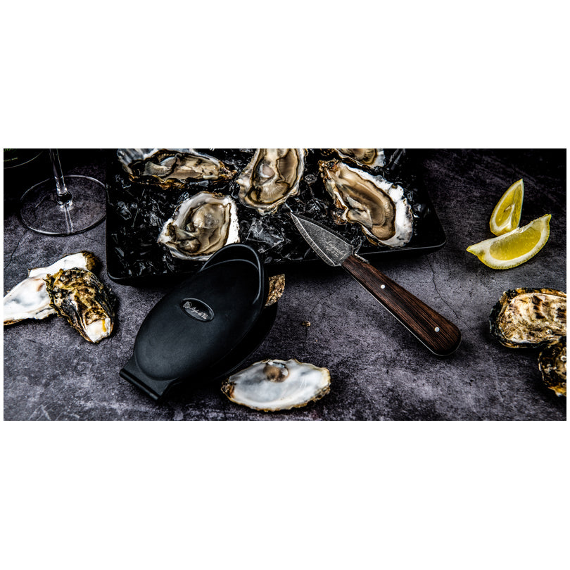 Set regalo ostriche "Luxury Line - Wengé Black Stonewash", 2 pezzi cm 5/15