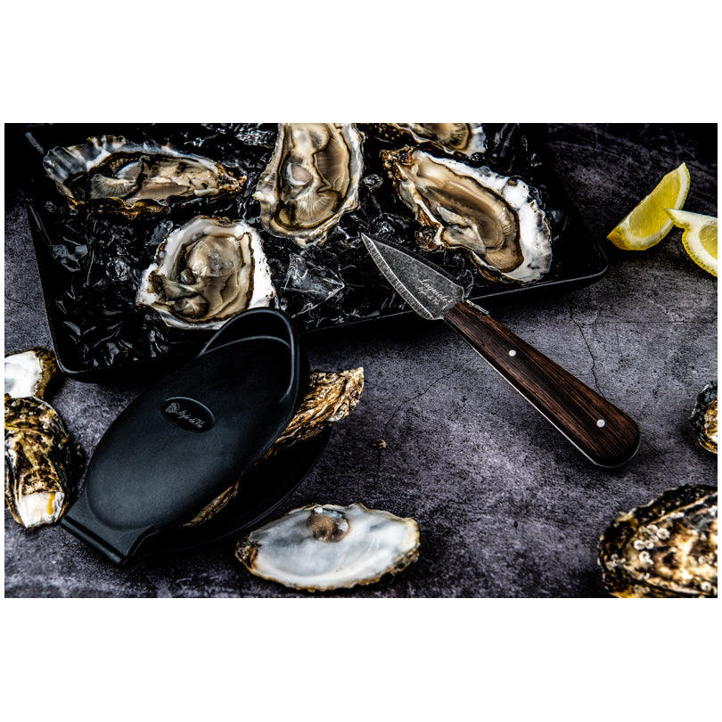 Set regalo ostriche "Luxury Line - Wengé Black Stonewash", 2 pezzi cm 5/15