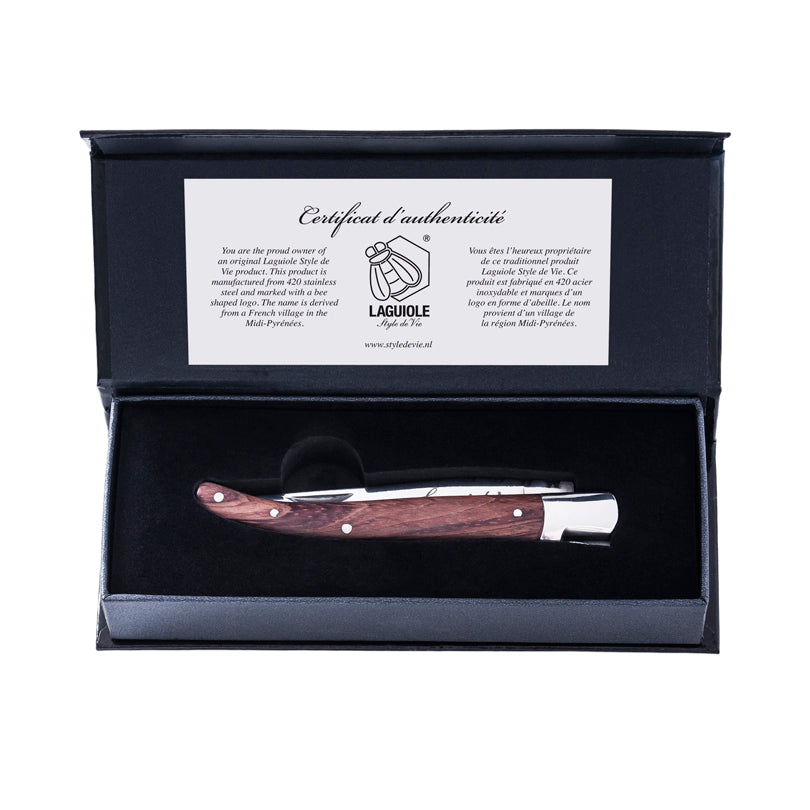 Coltello da tasca "Luxury Line - Pakka Rose" cm 8,5/10,5