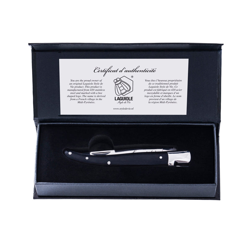 Coltello da tasca "Luxury Line - Pakka Black" cm 8,5/11