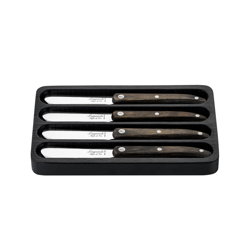 Coltello spalmaburro "Innovation Line - Grey Pakka", confezione 4 pezzi cm 6,5