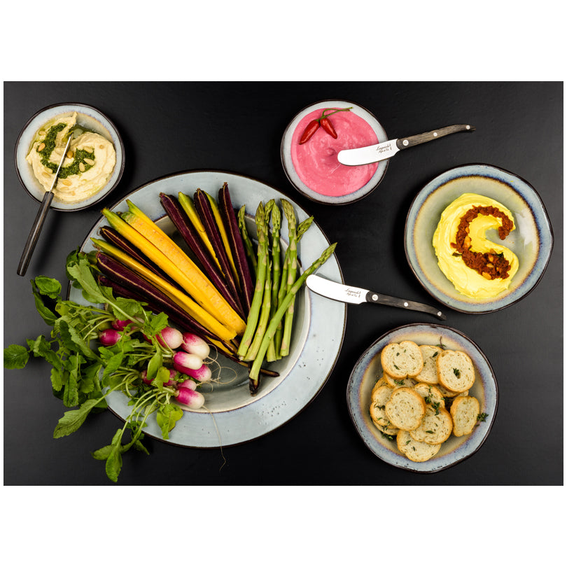 Coltello spalmaburro "Innovation Line - Grey Pakka", confezione 4 pezzi cm 6,5