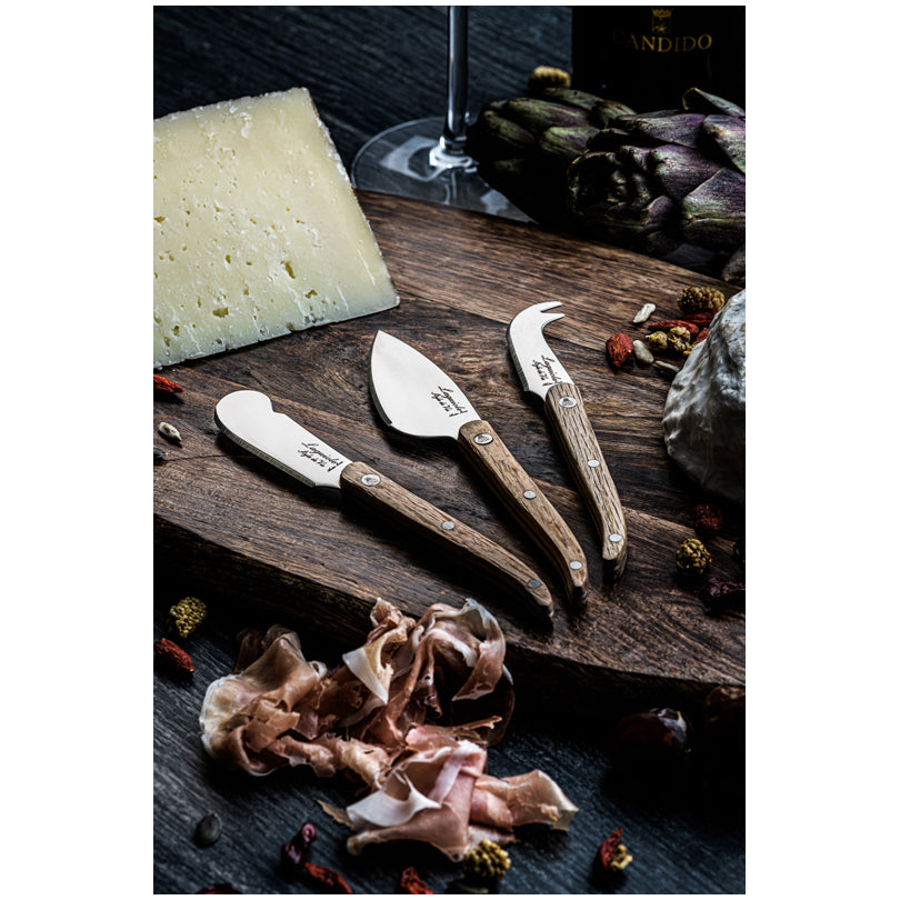 Set 3 coltelli formaggio "Innovation Line - Oak" cm 5,5/6/6,7