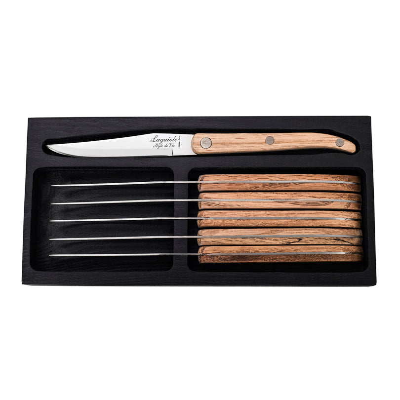 Set 6 coltelli da bistecca "Innovation Line - Oak" cm 11