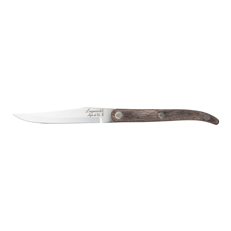 Set 6 coltelli da bistecca "Innovation Line - Grey Pakka" cm 11