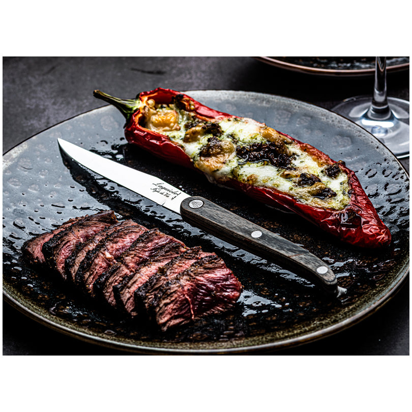 Set 6 coltelli da bistecca "Innovation Line - Grey Pakka" cm 11