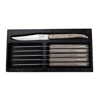Set 6 coltelli da bistecca "Innovation Line - Grey Pakka" cm 11