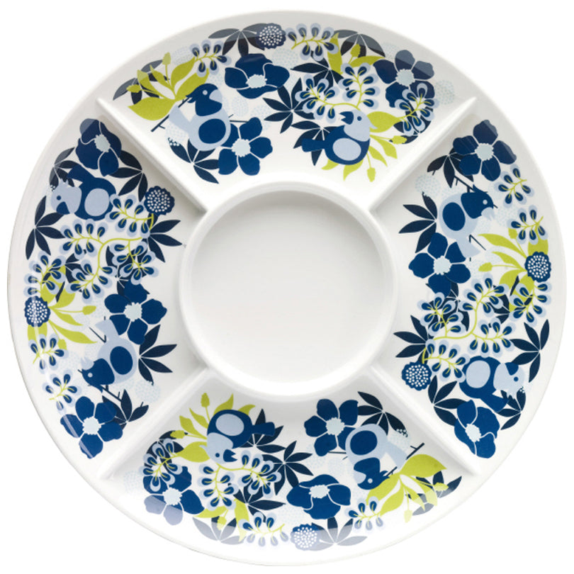 Piatto PORTATA BLU MELAMINA CM30