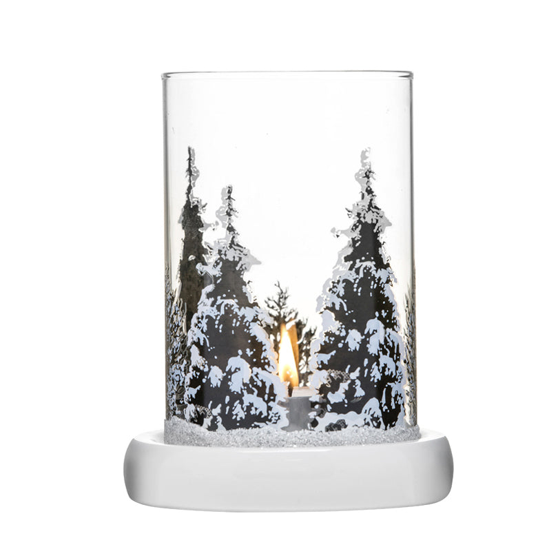 Portacandele tondo "Winter" cm 10x20