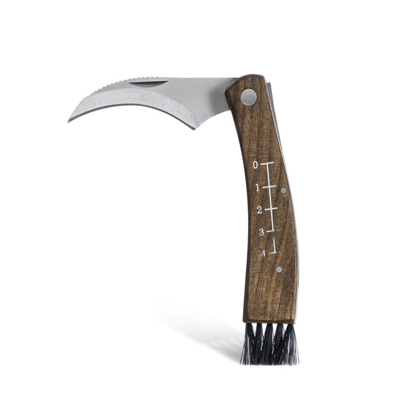 Coltello funghi con custodia cm 6x14,5/cm 13,5