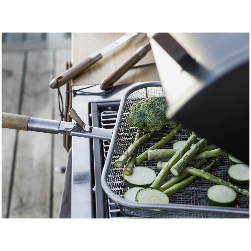 Cestello di cottura BBQ con manico staccabile cm 57x38x8