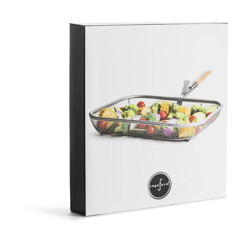 Cestello di cottura BBQ con manico staccabile cm 57x38x8