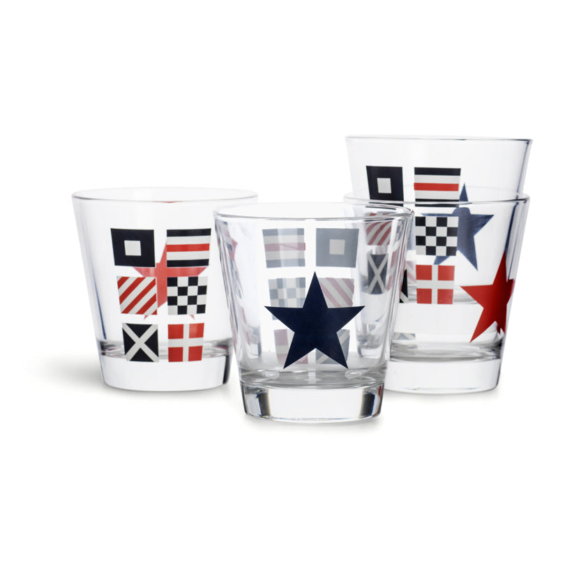 Bicchieri "Nautic" set da 4 pezzi assortiti cl 20/cm Ø8,5x9