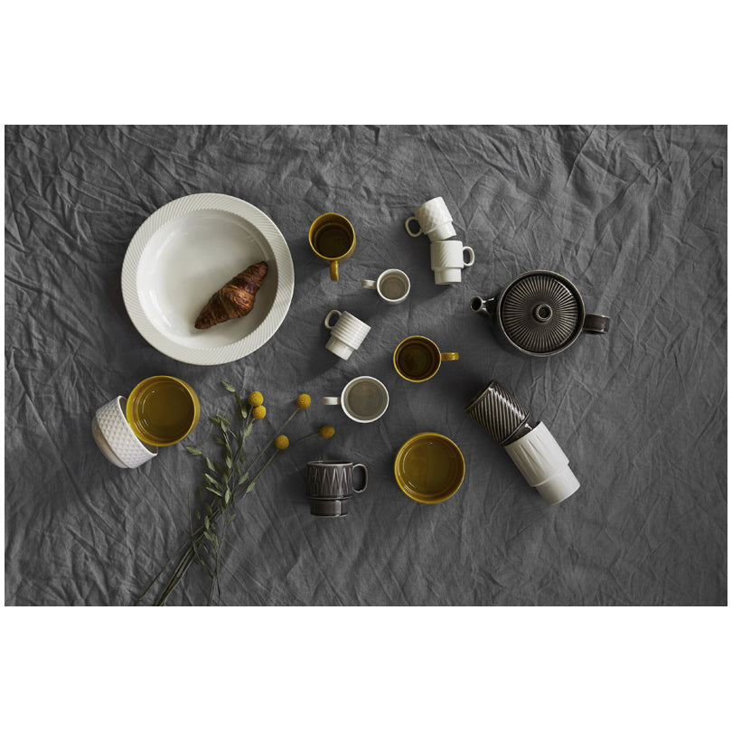 Piatto da portata tondo con rilievo "Coffee & More" cm Ø30x5