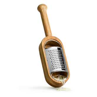 Grattugia formaggio con recipiente di raccolta Oak cm 27x7x4,2