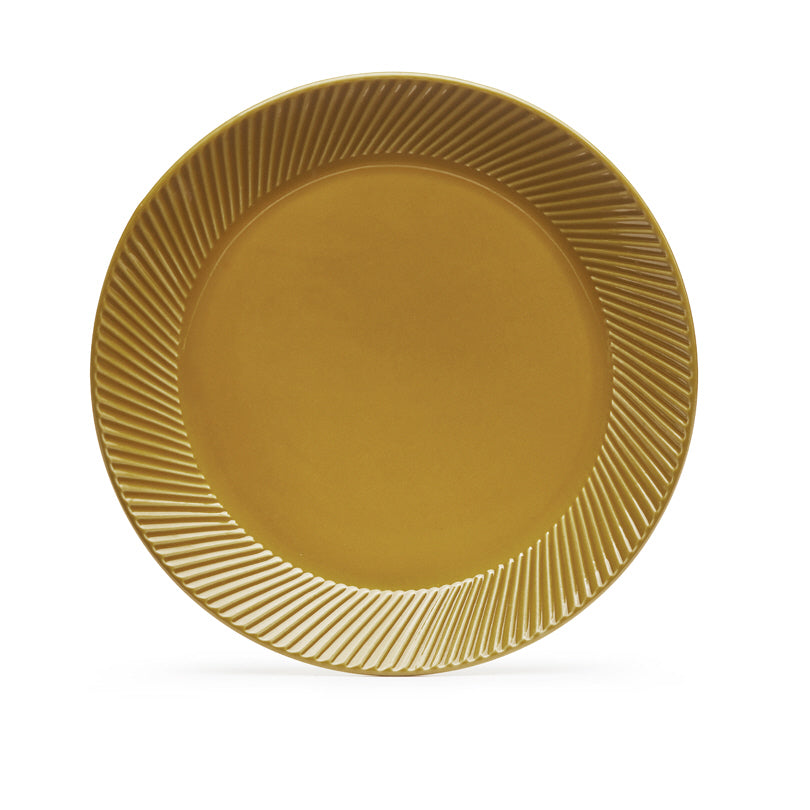 Piatto colazione tondo con rilievo "Coffee & More" cm Ø20x2