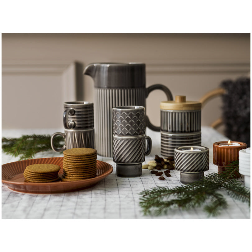 Caraffa/brocca con rilievo "Coffee & More" l 1/cm Ø11x19